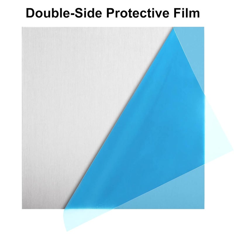 DAJAVE 2 Pack 5052 H32 Aluminum Metal Sheet 12x12x1/16 Inch Flat Plain Thin Aluminum Plate, 1.5mm Aluminums Metal Plate with Protective Film, Finely Polished and Deburred, for Crafting, Industry - Image 3